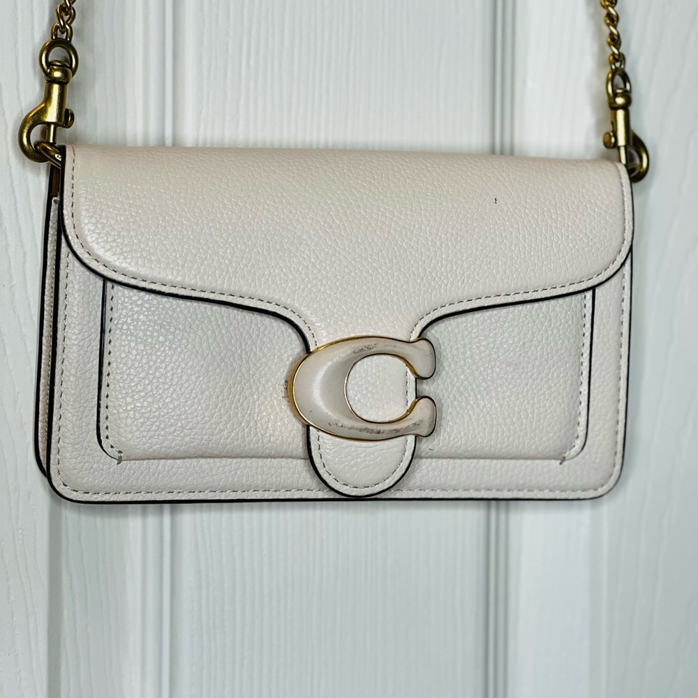 Coach Cream Crossbody Bag with Chain Strap